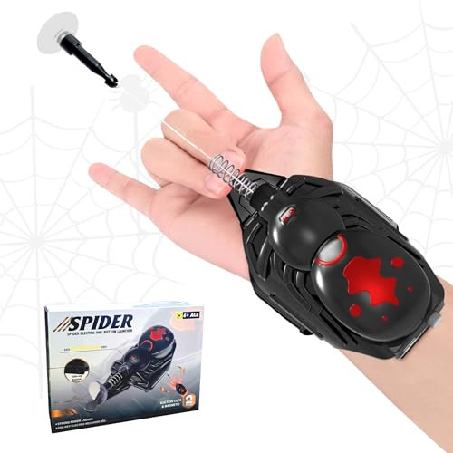 Spider Web Shooters, Children's Superheroes Spider Silk Launcher, Cosplay Wrist Web Launcher Toy for Kids, USB Type C Charging, Superhero Role-Play Gift for Kid, Men and Teens