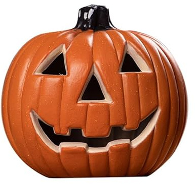 Linterna de Calabaza Jack O' Lantern, Decoración de Halloween, Adorno de Mesa Luminoso para Interior y Exterior (1)