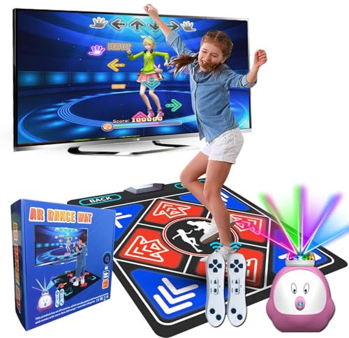 YRPRSODF Tanzmatte für Kinder und Erwachsene, TV-Tanzmatten mit HD-Kamera, Plug-and-Play-Tanzmatte für Mädchen, Tanz-Pad-Spiel für die Übung, Geschenke für Mädchen Jungen im Alter von 3+