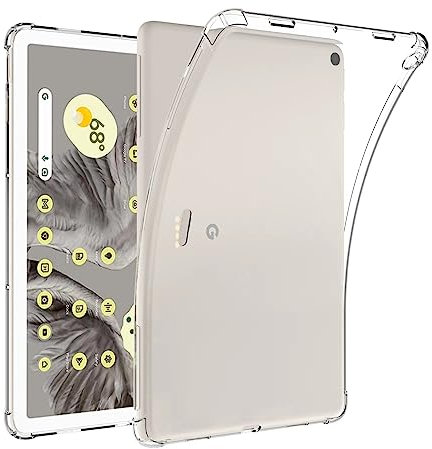 FANYUAN Cover per Google Pixel Tablet, Custodia in Silicone Sottile ed Antiurto, Gomma TPU Flessibile, AntiGraffio, Custodia Case per Google Pixel Tablet.(Trasparente)