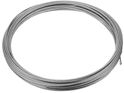 sourcing map 3/32 (2.5mm) 304 Stainless Steel Cable Wire Rope 7 x 19 Strands Core 50ft (15m) Aircraft Wire for Construction Outdoors Marine Rigging Decking Railings