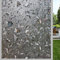 LEMON CLOUD Vinilos para Ventanas, Privacidad Esmerilado Estático Translucido Vinilo para Cristal No Adhesivo, Gris-Negro Tulip (60 x 200 cm)