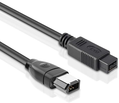 La Brodée Firewire auf USB-Adapterkabel, IEEE 1394, 9-polig auf 6-polig, 1,8 m, für DV-Kamera, Camcorder, Laptop, DVD-Recorder