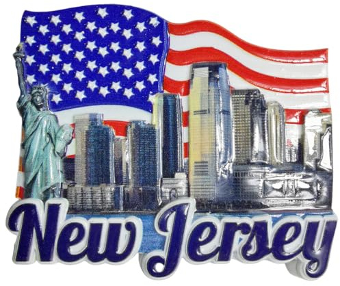 New Jersey USA Fridge Magnet Tourist Souvenir Refrigerator Decorative Magnet Craft Collection