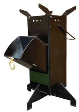 HACSYP Estufa de Cohete portátil, Mini Estufa de leña Mejorada, Adecuada for Herramientas de Cocina, Estufa de leña de Acero Inoxidable for Acampar for cocinar al Aire Libre