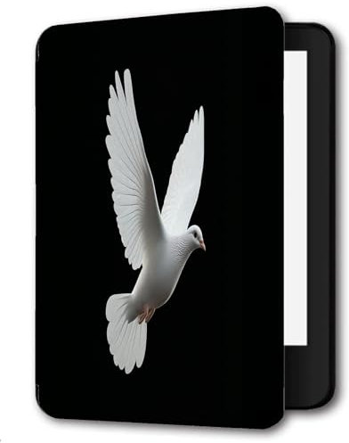Case For 6 Amazon Paperwhite 10th Generation (Model No.PQ94WIF) 2018 Released PU Leather Case Paperwhite smart Sleep/Wake Paperwhite Cover-Flying White Dove Peaceful Animals