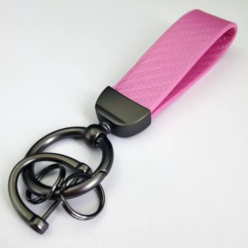 JZWJNFYY Porte Clés De Voiture Clé De Voiture Anneau, pour Seat Ibiza Porte-clés de Voiture Accessoires Porte-clés de Voiture Porte-clés Porte-clés,E Pink