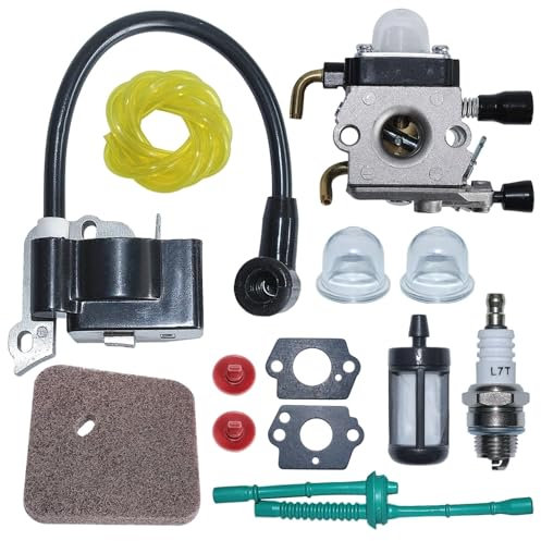 PEGGYLIN Carburetor Ignition Coil Fit For Stihl FS80 FS75 FS85 FC75 FC85 Air Fuel Filter Line Lawn Mower Engine Brush Cutter Accessories