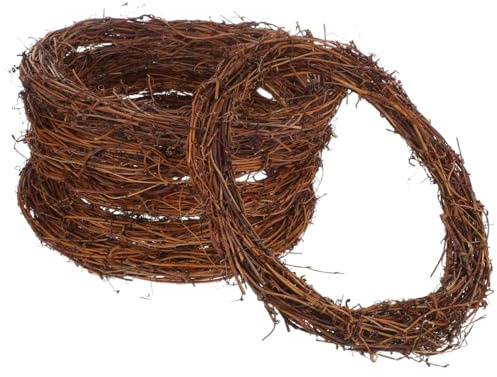 IMIKEYA 6 Stück Rattan Kranz 30cm Weihnachtskranz Natürliche Grapevine Kranz Weinreben Kränze für DIY Weihnachten Dekoration Türkranz Hochzeiten Party