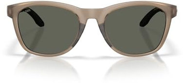 Costa Del Mar Runde Aleta-Sonnenbrille für Damen, Mattbraun, Rauch/Grau, 580 g, 54 mm