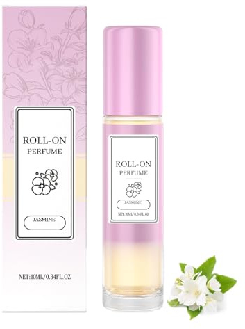 Perfume For Women, Roller-on Perfume, Fresher floral and fruity scent, Long-lasting fragrance, Lightweight & Charming, Convenient to Carry, Fashional Perfume, for All Skin Types (jasmine-1pcs)