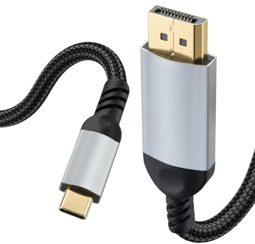ELUTENG Cavo USB C a DisplayPort 2.1, 16K@60Hz 8K@120Hz 4K@240Hz Cavo da Thunderbolt 4/3 a DP 2.1 40Gbps Cavo USB Tipo C a DisplayPort per iPhone 17 16 15 Pro/Max per MacBook Pro/Air per iPad Pro(2M)