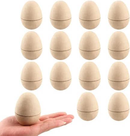 Generico Ostereier zum Bemalen, Geschenke für Weihnachtsfeiern – 15 Stück bunte Eier für Ostern für Kinder und Mädchen Schreibtisch Schlafzimmer Wohnzimmer Regal für Zuhause