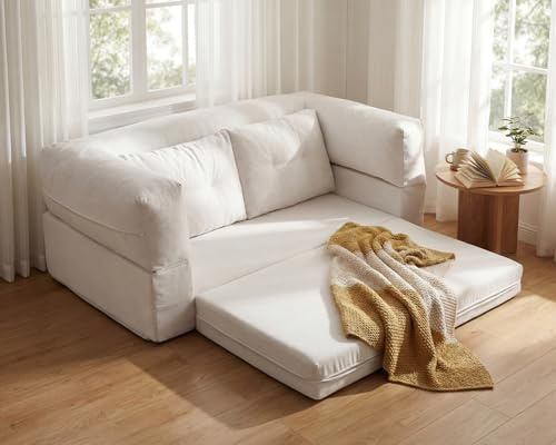 PREMTURE Klappbares Schlafsofa Couch Sofa mit Schlaffunktion Bettsofa mit Großer Liegefläche von 170 cm L × 90 cm B fürs Wohnzimmer/Schlafzimmer/Heimkino/Gästezimmer