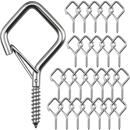 Icetop Q-Hanger Hooks, 25 PCS Rustproof Screw in Hooks for Outdoor | Includes Wing Nut Driver Expansion Tubes for String Lights Heavy Planters Wall Ceiling Wood Installation