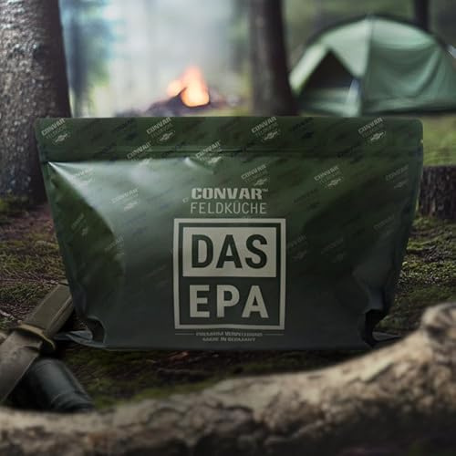 EPA JÄGER - 24h Militär Ration Komplett | CONVAR™ Feldküche | +3000 kcal | Heizung ohne Flamme | Lange Haltbarkeit