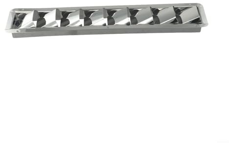 SMZhomeone 8-Slot Stainless Steel Boat Louver Air Vent 427mm Length for Marine Ventilation, Silver Finish, Construction, Easy Installation, Suitable for Sailing and