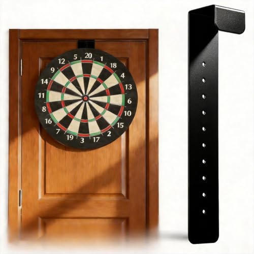 Dartboard Door Hanger, Portable Over Door Dart Board Hanger, 304 Stainless Steel, Dart Board Bracket Hook for Doors up to 45 mm Thick