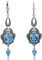 Jugendstil Ohrringe Markenkristalle Aquamarine Silber Chandelier Ohrringe NOBEL SCHMUCK