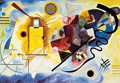 1art1 Wassily Kandinsky Gelb Rot Blau, 1925, 3-Teilig Selbstklebende Fototapete Poster-Tapete 360x250 cm