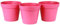 3-er Set Blumenkübel Blumentopf Pflanzkübel Pflanztopf Lila 3 x 15 cm