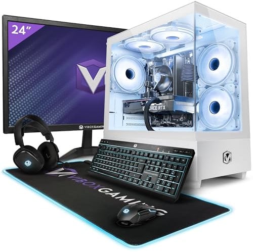 Vibox IV-8 Gaming PC Bundle • AMD Ryzen 7 5700X 4.6GHz • Nvidia RTX 3050 6GB • 16GB RAM • 1TB NVMe SSD • Windows 11 • 23 Monitor • WiFi