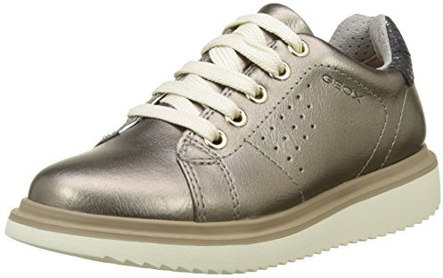 Geox J THYMAR Girl A, Zapatos de Cordones Derby Mujer, Dorado (Dk Gold), 36 EU