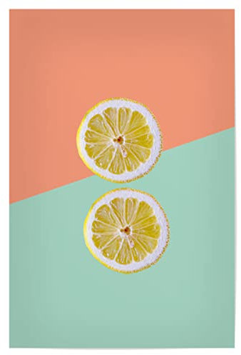 artboxONE Poster 30x20 cm Natur Lemons 01 hochwertiger Design Kunstdruck - Bild Zitrone Froilein Juno Gin