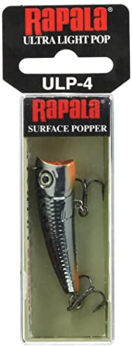 Rapala - Ultra Light Pop Angelköder - Angelzubehör mit Design für Maximale Luftblasenentwicklung - Süßwasser Spinnköder - Lauftiefe Topwater - Fischköder 4cm, 3g - Hergestellt in Estland - Carbon