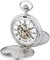 PUREgrey Taschenuhr Doppeldeckel Skelett mechanisch mit Kette und Etui