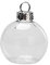 12 x 4 cm transparente Glas-Weihnachtskugeln Tischkartenhalter