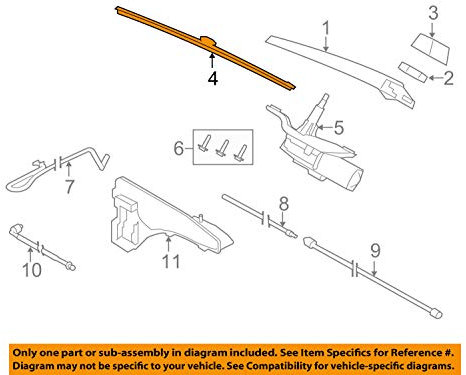 Original BMW Wischerblatt hinten Heckscheibe Scheibenwischer für BMW X5 F15, X5 M F85