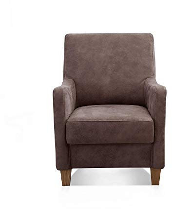 Cavadore Sessel Delo mit Federkern / Bequemer Polstersessel im modernen Design / 70 x 93 x 76 / braun