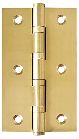 2 Stück 75 mm Türscharniere, robuste Messingscharniere, Messing Scharniere für die VordertürBearing Hinges for Front Door