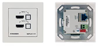 Kramer WP-211T 4K60 4:2:0 HDCP 2.2 HDMI Wall-Plate Auto-Switcher und PoE Empfänger über HDBaseT