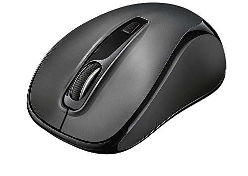 Trust Siero Silent Wireless Maus (ohne Klickgeräusche, Beidhändig, DPI-Schalter bis zu 2400 DPI, Verstaubarer Mikro-USB-Empfänger) - Schwarz