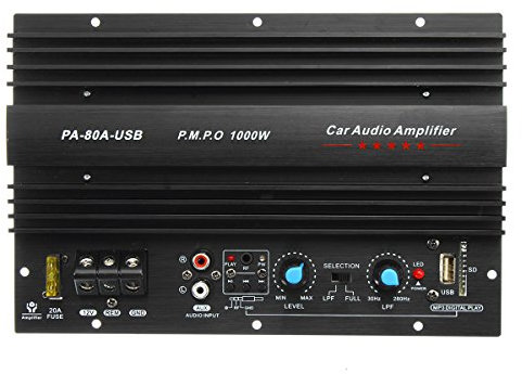 Forspero 12V 1000W Car Audio Amplifier Amp Board Bass Subwoofer for 8/10/12 Inch Speaker