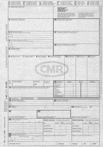 RNK Frachtbrief CMR, für Laserdrucker, A4, 4fach, 50 x 4 Blatt (50 Sätze), Sie erhalten 1 Packung á 50 Sätze