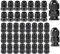 Gebildet 30pcs PG7 + 20pcs PG9 Cable Gland, Plastic IP68 Waterproof Adjustable 3-8mm Cable Gland Joint with Gaskets, M12 M16 Wire Connector, Wire Protector (Black)