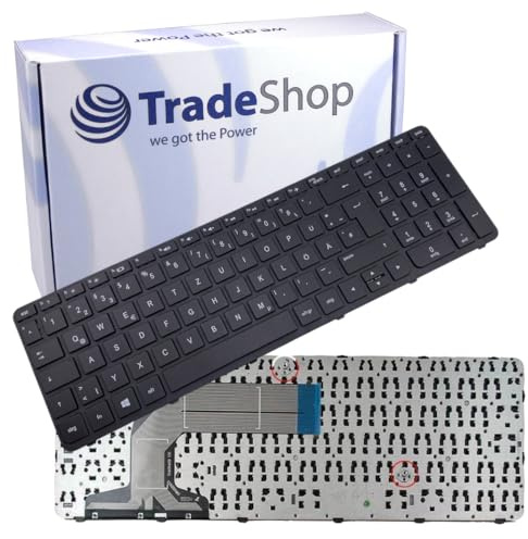 Original Laptop Tastatur QWERTZ für HP Pavilion 15-n 15-n000 15-n100 15-n200 15-R 15-r000 15-r100 15-r200 / Deutsches Tastaturlayout DE mit Rahmen