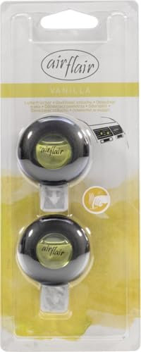 Airflair Lufterfrischer Double Diffuser (Vanille) – Langanhaltender Auto Duft für die Lüftung – Auto Duft Innenraum mit angenehmem Dufterlebnis – Frischer Duftbaum Auto