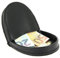 Porte Monnaie Noir Cuvette KARL LOVEN en Cuir Petit Format Léger 2 Compartiment Monnaie Billet