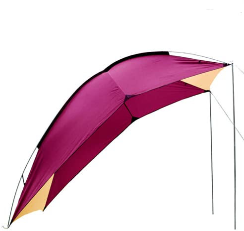 KEAIDO Car Tailgate Awning Tent Pickup Truck Canopy Camping Outdoor Sun Shelter Waterproof Rainfly SUV Minivan Hatchback Camper Trailer Rooftop (Wine Red)