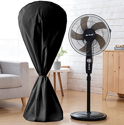 Ucare – Housse de ventilateur électrique étanche anti-poussière et anti-humidité avec fermeture éclair pour intérieur ou extérieur, noir