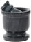 Radicaln - Mortier et pilon faits main en marbre noir portables de 6,3 cm, soit la taille d’une paume | Accessoires de cuisine en marbre pour épices indiennes et assaisonnements, fournitures d'autel