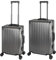 Travelhouse Tokyo 100% Aluminium Reisekoffer 2teilig Graphit S-55cm & M-66cm Hartschalenkofferset 2X TSA Schlösser 4X Silent Move Doppelrollen