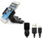 K-S-Trade Support Voiture pour OnePlus Nord 2 5G Top Set Compatible avec OnePlus Nord 2 5G Porte-Voiture Titulaire Smartphone Fente CD Holder Support Radio Noir + Chargeur