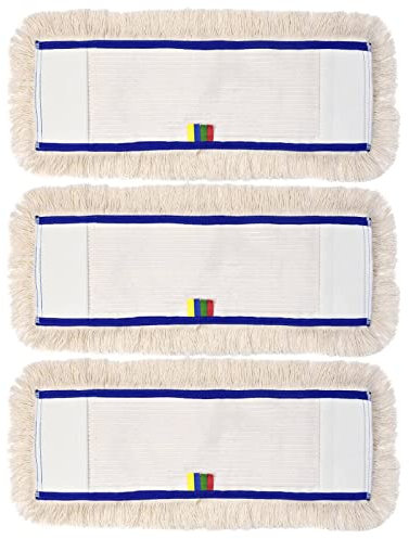Profi Wischbezug aus Baumwolle | 50cm Breite | 3er-Pack | für alle Bodenarten und Bodenwischer | Ersatzbezug zur Schmutzaufnahme mittels Wischmopp