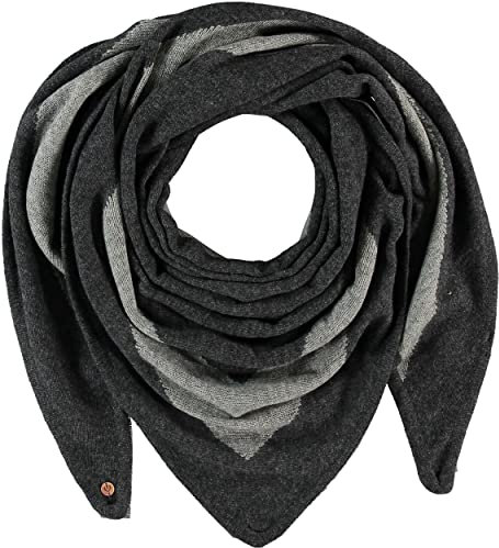 FRAAS Halstuch Damen - Dreieckstuch in Kaschmirmischung für Herbst und Winter - 200 x 87 cm - leichter Kaschmir Schurwolle Schal Damen Graphite Grey