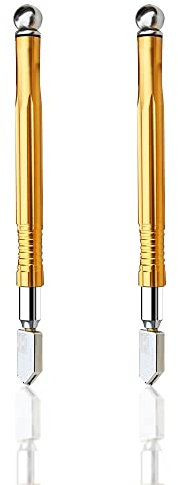Bestgle 2 Pezzi Tagliavetro Piastrelle, Tagliavetro Professionale per Vetro di Taglio in Carburo di Tungsteno Tagli 3-15mm Vetro con Impugnatura in Lega di Carburo